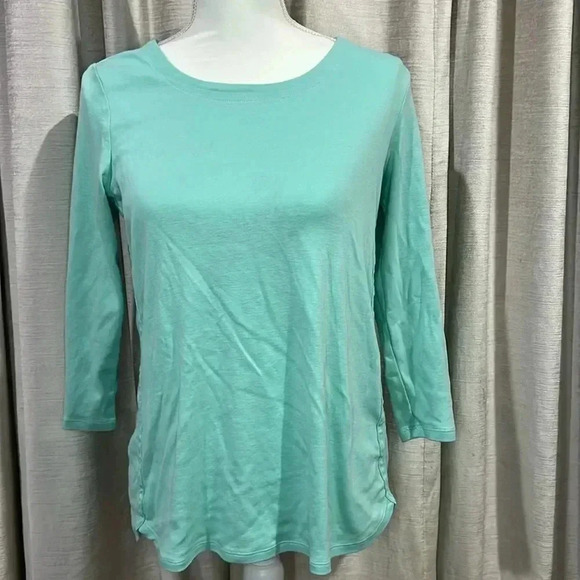 J JILL 3/4 SLEEVE SCOOP NECK TEE - Picture 1 of 5